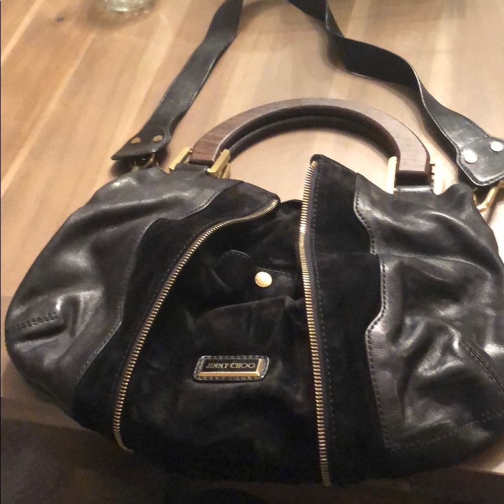 Jimmy Choo suede and leather handbag - Picture 8 of 8